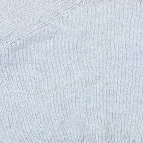 Marks and Spencer Womens Blue Round Neck Polyamide Pullover Jumper Size S