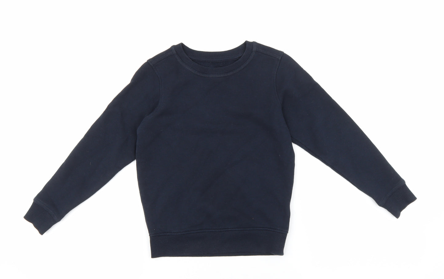 Marks and Spencer Boys Blue 100% Cotton Pullover Sweatshirt Size 5-6 Years Pullover