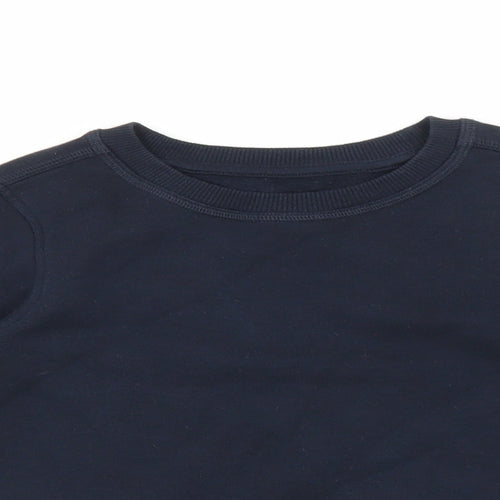 Marks and Spencer Boys Blue 100% Cotton Pullover Sweatshirt Size 5-6 Years Pullover