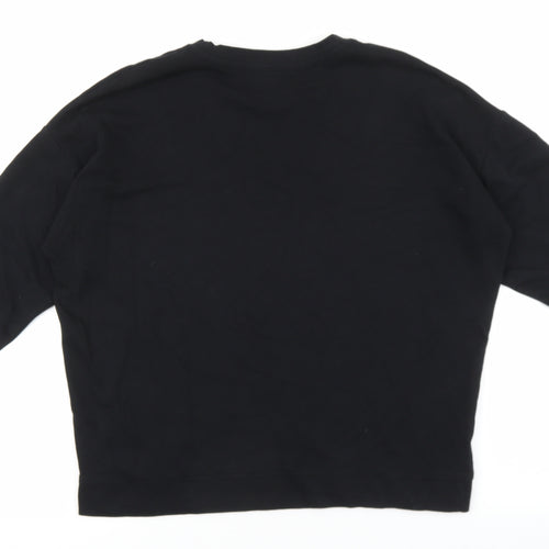 New Look Womens Black Cotton Pullover Sweatshirt Size S Pullover