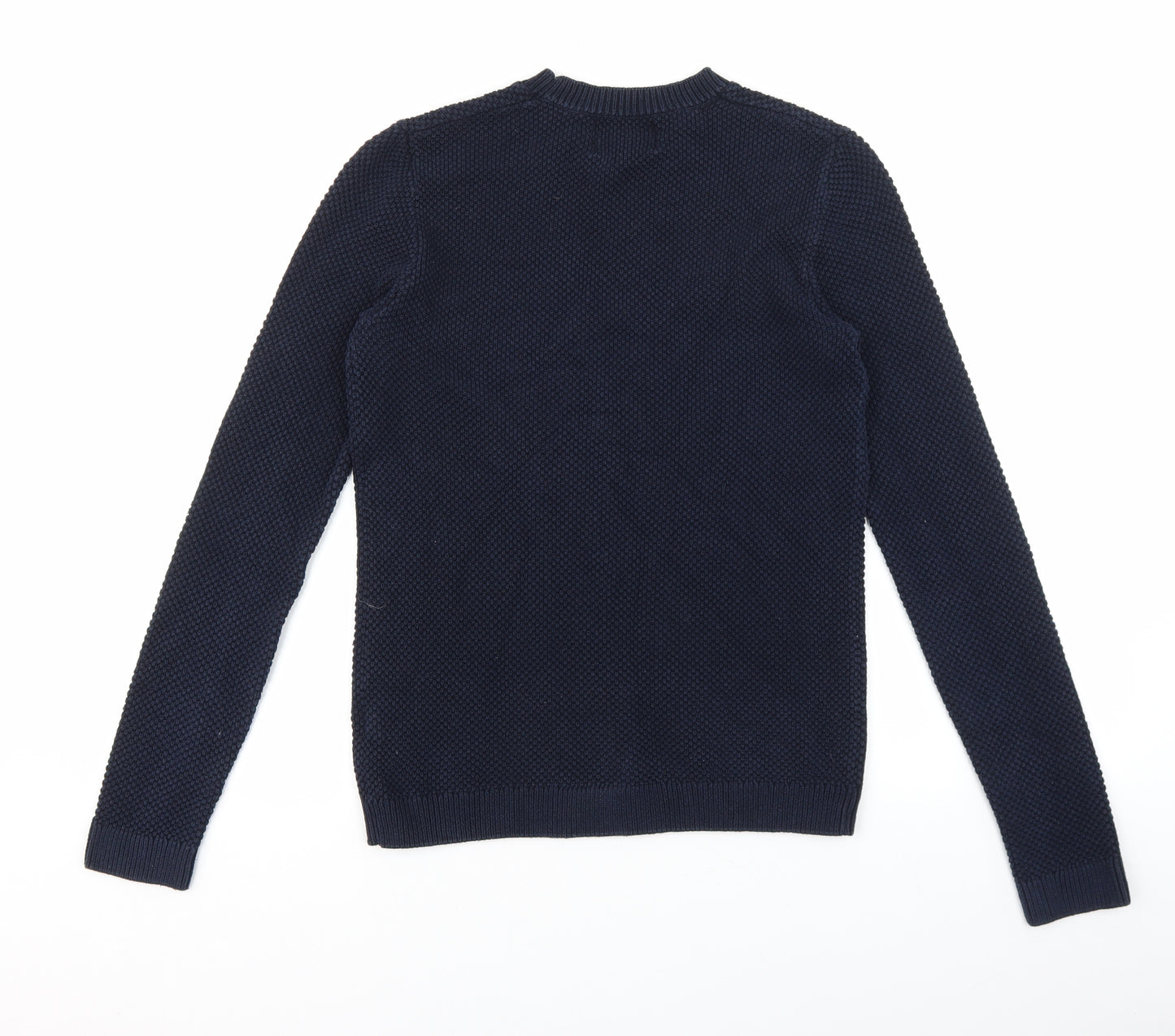 Topman Mens Blue Round Neck Cotton Pullover Jumper Size XS