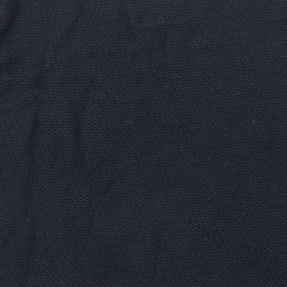 NEXT Womens Blue Round Neck Floral Cotton Pullover Jumper Size 8