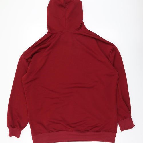 SheIn Mens Red Polyester Pullover Hoodie Size M - Appmlab