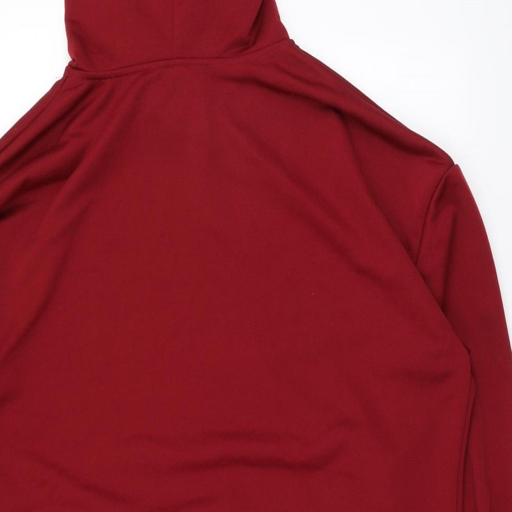 SheIn Mens Red Polyester Pullover Hoodie Size M - Appmlab