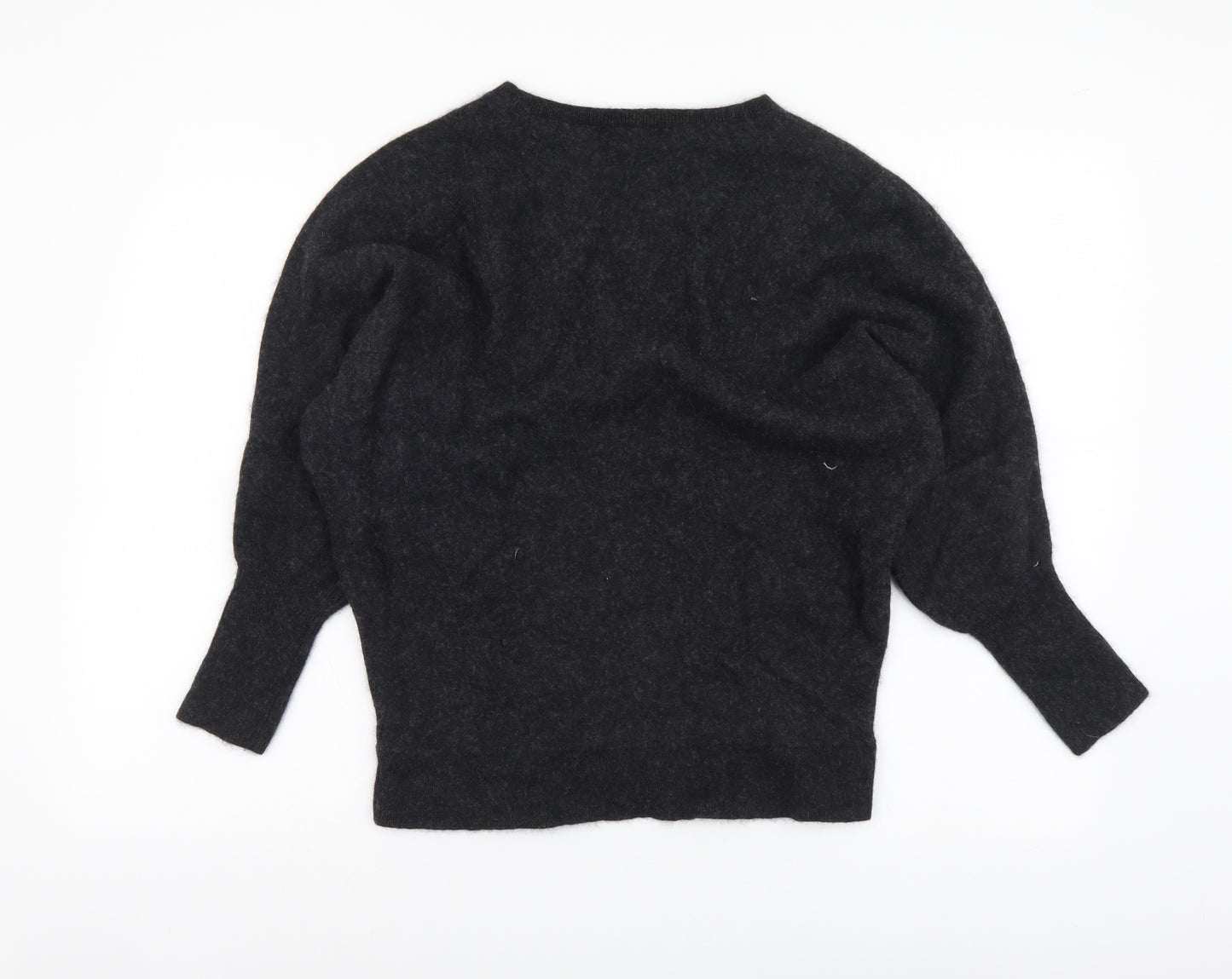 F&F Womens Grey Round Neck Cashmere Pullover Jumper Size 10