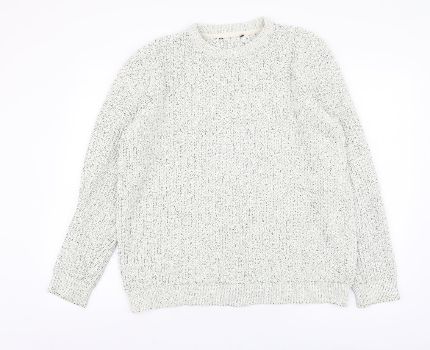 George Womens Beige Round Neck Polyester Pullover Jumper Size L
