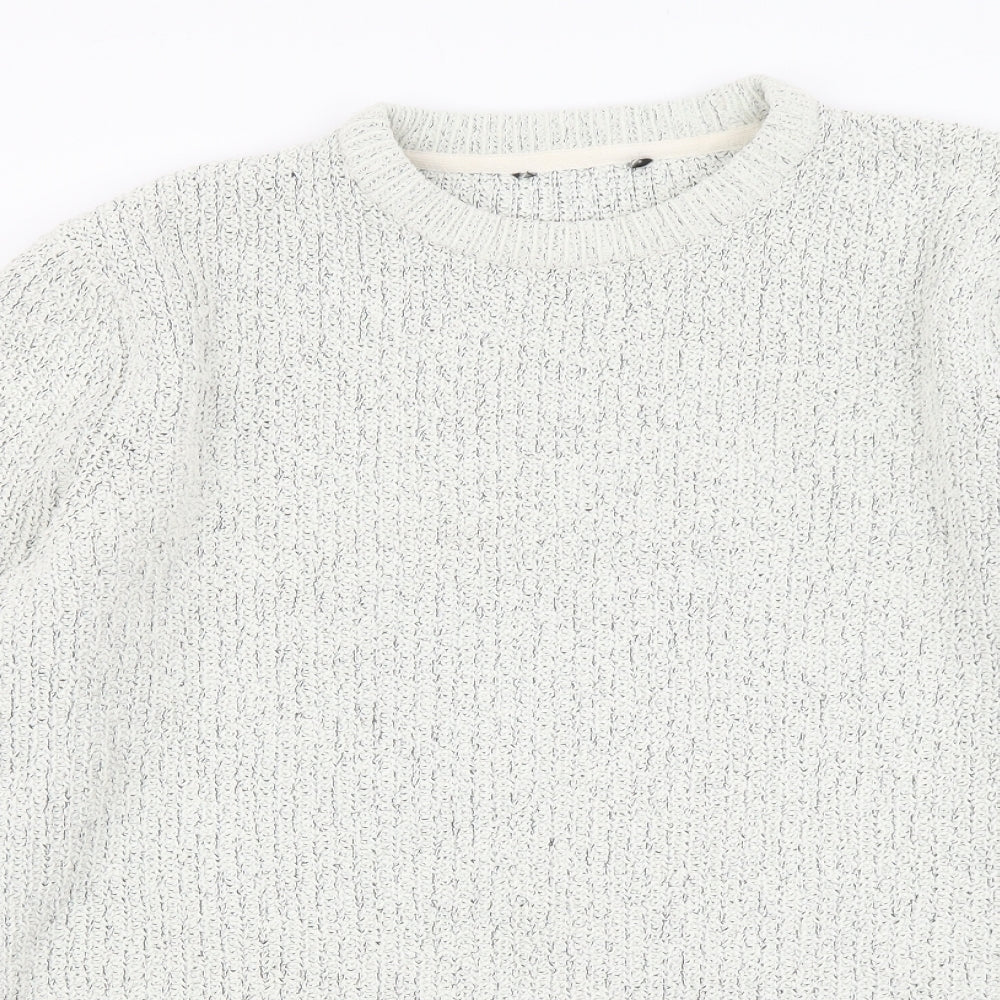 George Womens Beige Round Neck Polyester Pullover Jumper Size L