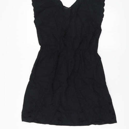 Be Beau Womens Black Cotton Mini Size 10 Sweetheart Pullover