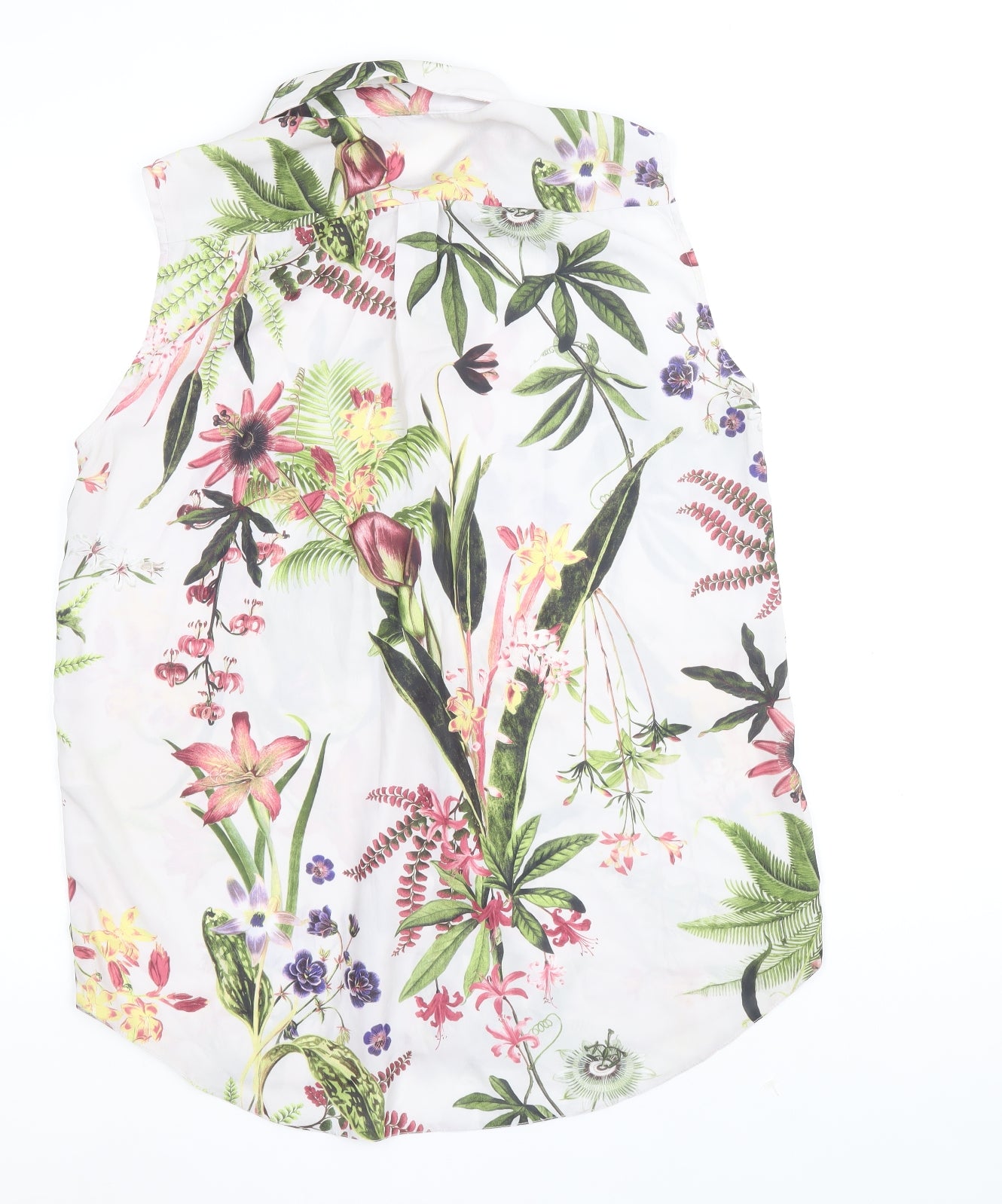 George Womens Multicoloured Floral Polyester Basic Button-Up Size 14 Collared
