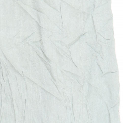 New Look Womens Blue Viscose A-Line Skirt Size 10 Button