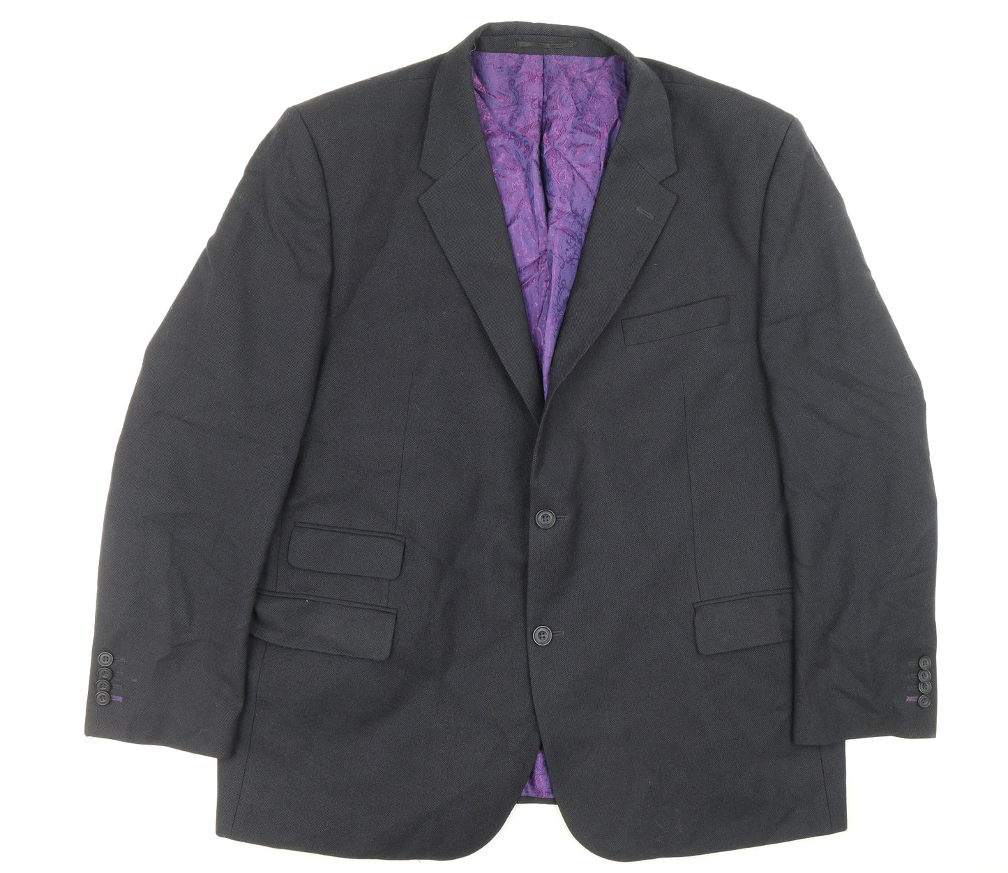 Leonard Jay Mens Blue Wool Jacket Suit Jacket Size 50