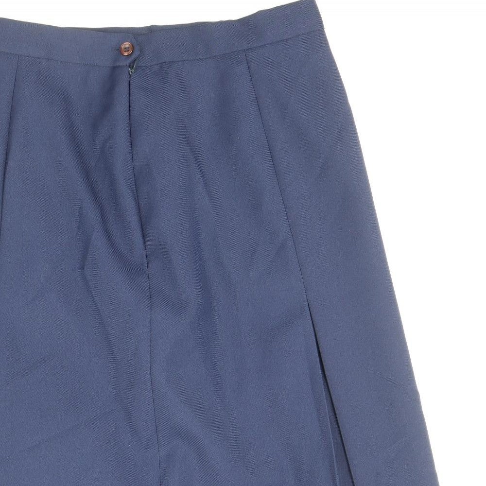 Gor Ray Womens Blue Polyester A-Line Skirt Size 16 Zip