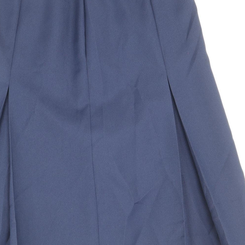 Gor Ray Womens Blue Polyester A-Line Skirt Size 16 Zip