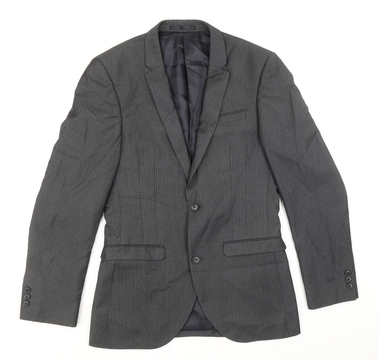 Marks and Spencer Mens Grey Polyester Jacket Suit Jacket Size 39