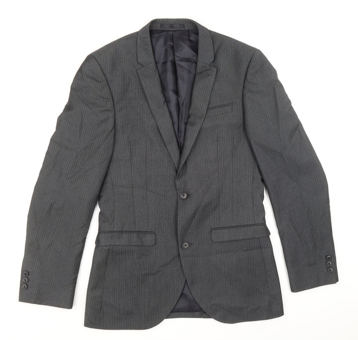 Marks and Spencer Mens Grey Polyester Jacket Suit Jacket Size 39