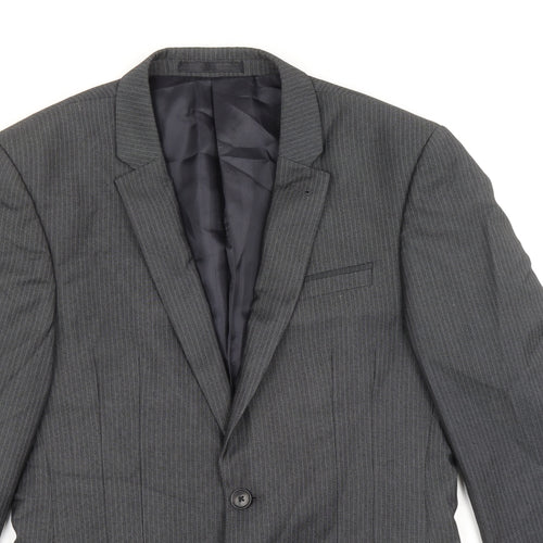 Marks and Spencer Mens Grey Polyester Jacket Suit Jacket Size 39