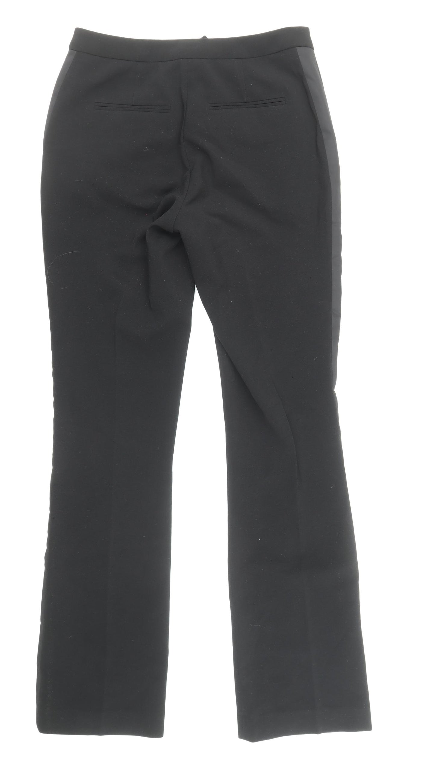 H&M Womens Black Polyester Dress Pants Trousers Size 4 Regular Zip