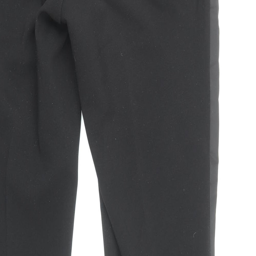 H&M Womens Black Polyester Dress Pants Trousers Size 4 Regular Zip