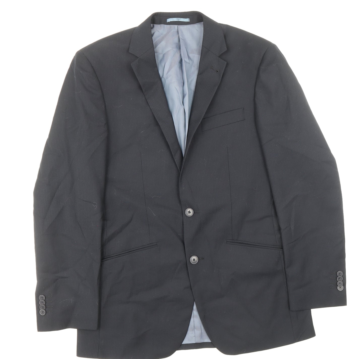 F&F Mens Blue Polyester Jacket Suit Jacket Size 38