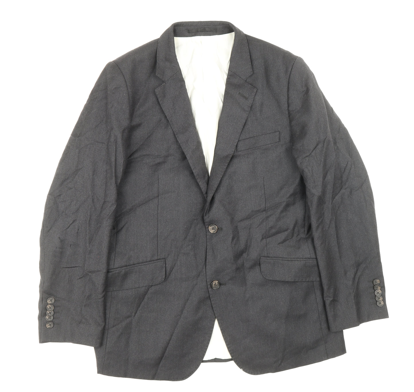 T.M.Lewin Mens Grey Wool Jacket Suit Jacket Size 40