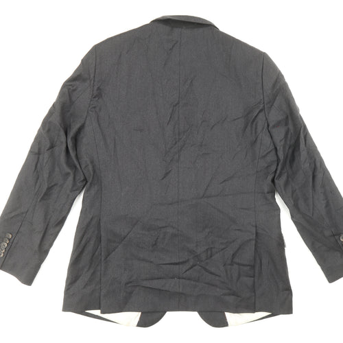 T.M.Lewin Mens Grey Wool Jacket Suit Jacket Size 40