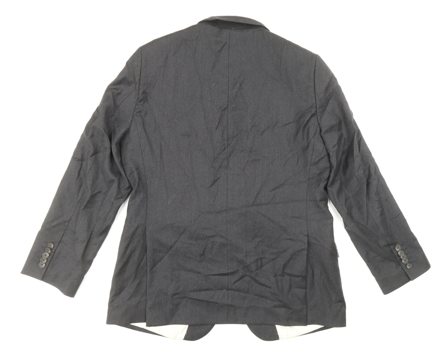 T.M.Lewin Mens Grey Wool Jacket Suit Jacket Size 40