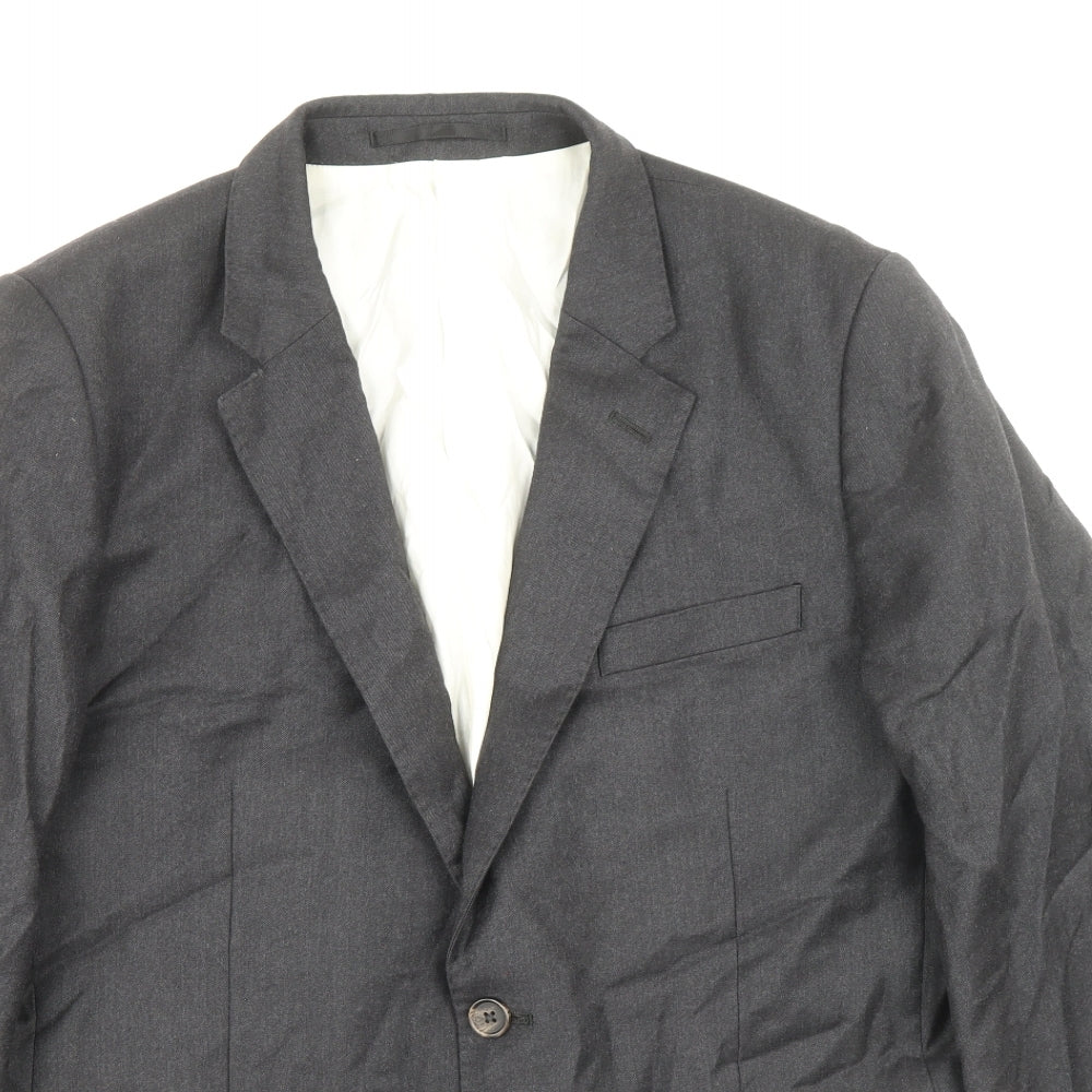 T.M.Lewin Mens Grey Wool Jacket Suit Jacket Size 40