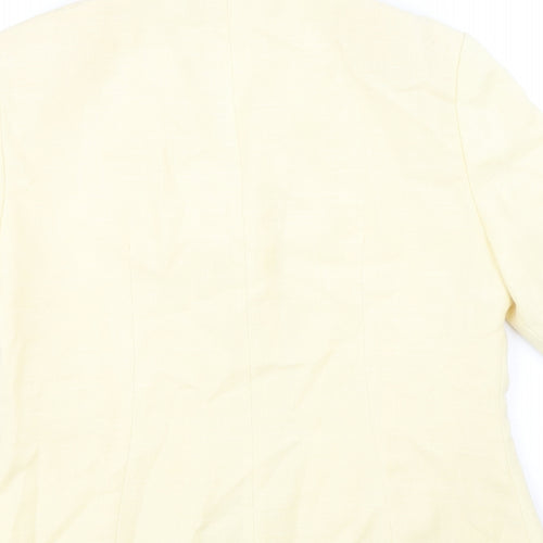 Avenue Womens Yellow Jacket Size 12 Button