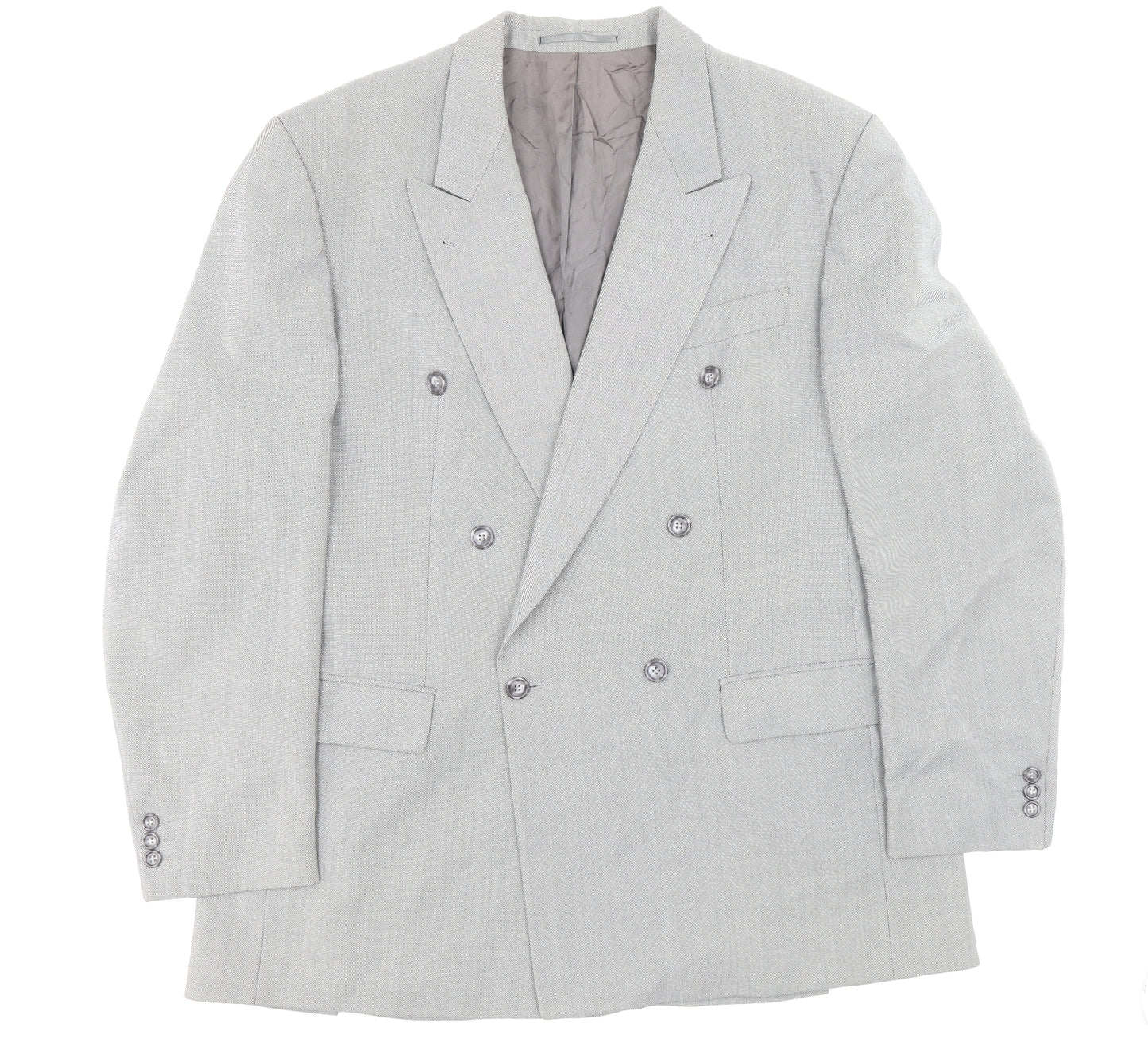 Preworn Mens Grey Polyester Jacket Blazer Size 44