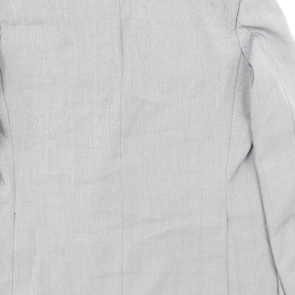 Preworn Mens Grey Polyester Jacket Blazer Size 44