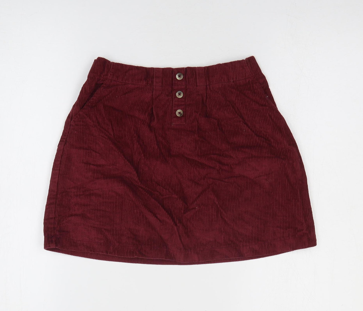 TU Girls Red Cotton A-Line Skirt Size 9 Years Regular