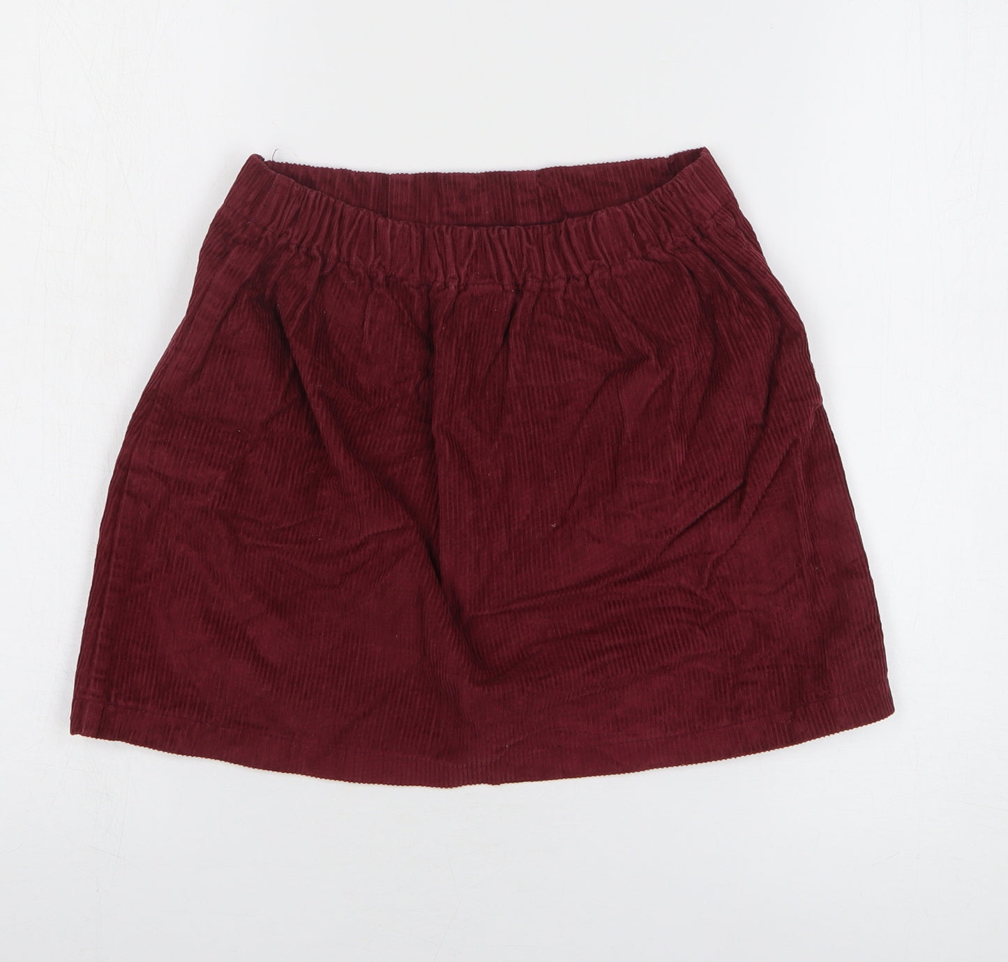 TU Girls Red Cotton A-Line Skirt Size 9 Years Regular