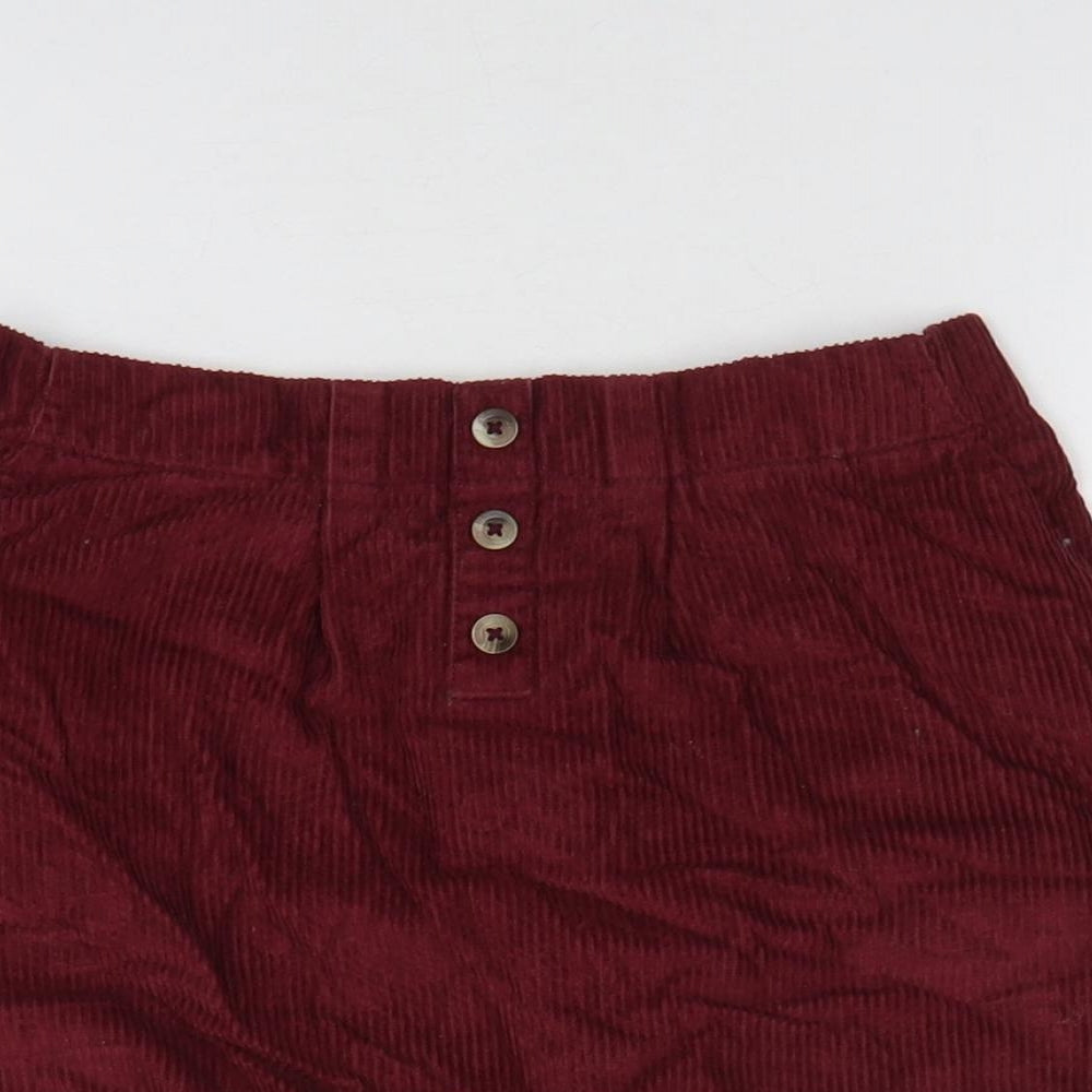 TU Girls Red Cotton A-Line Skirt Size 9 Years Regular