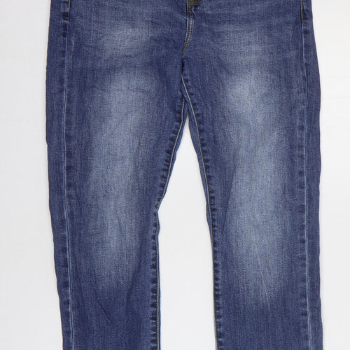 23 Denim Womens Blue Cotton Straight Jeans Size 28 in Regular Zip