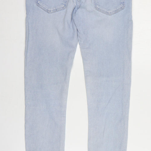 River Island Womens Blue Cotton Skinny Jeans Size 28 in L30 in Regular Zip