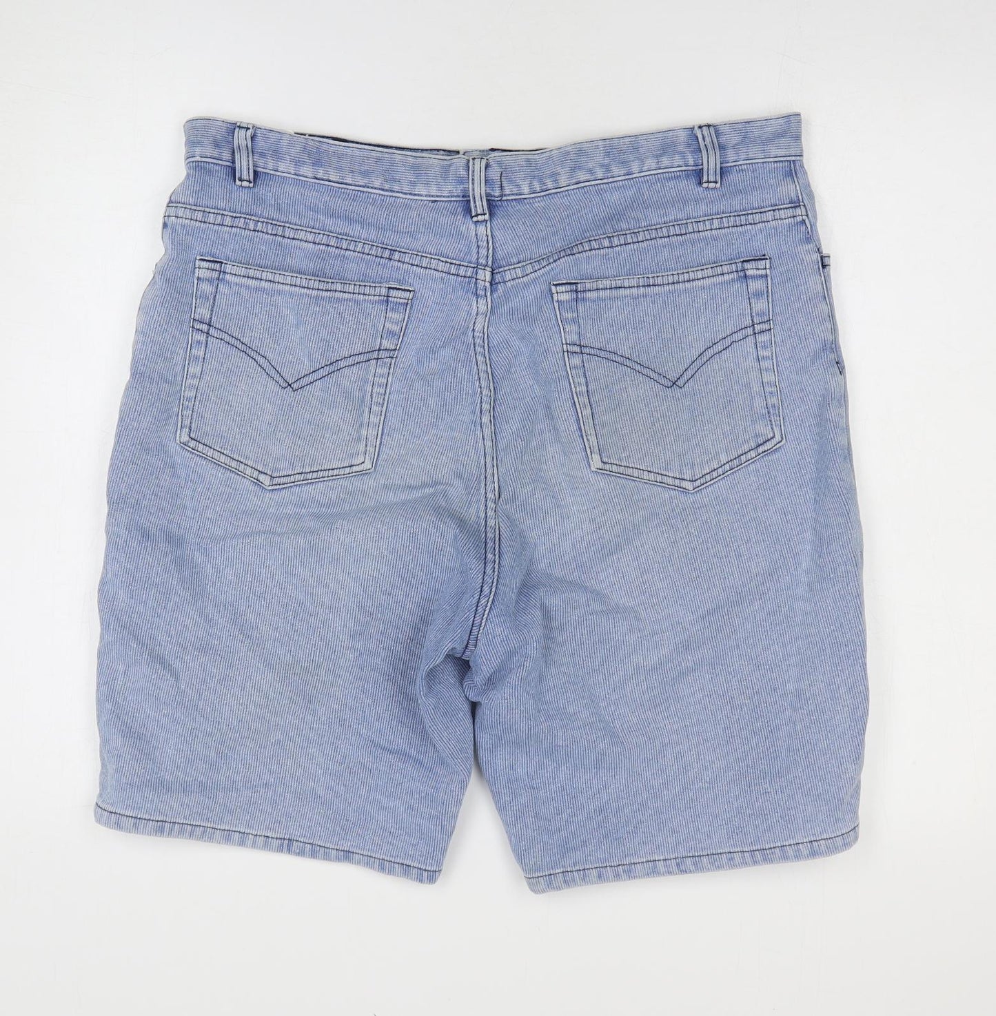 Items Mens Blue Cotton Bermuda Shorts Size 36 in Regular Zip