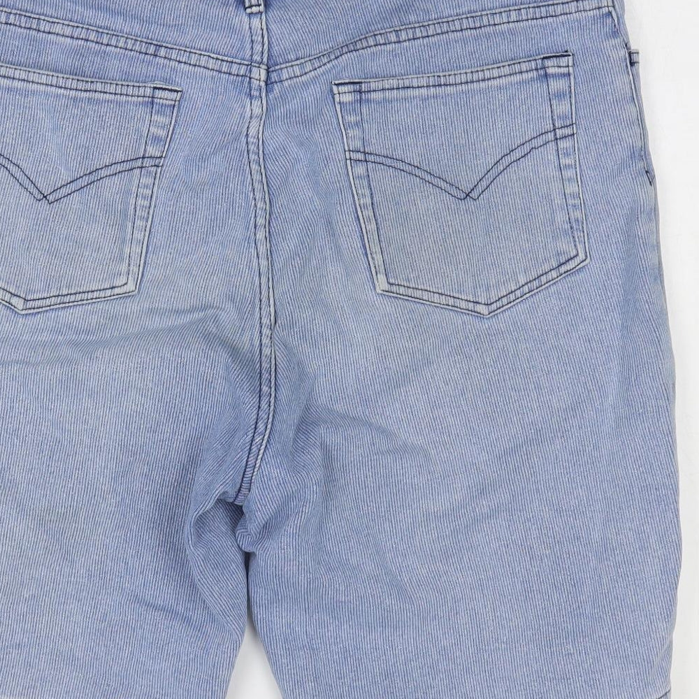 Items Mens Blue Cotton Bermuda Shorts Size 36 in Regular Zip