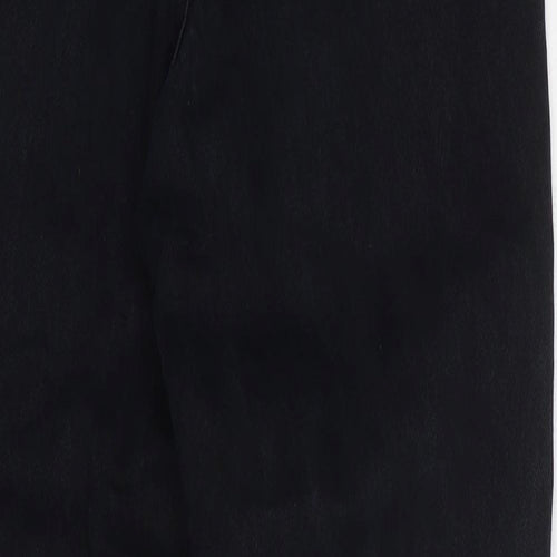 Denim Reserved Womens Black Cotton Straight Jeans Size 34 in Regular Zip