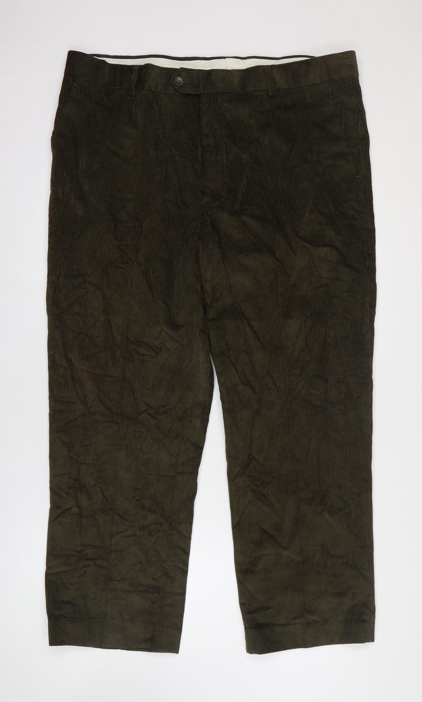 Bosworth Mens Brown Cotton Trousers Size 40 in L29 in Regular Zip