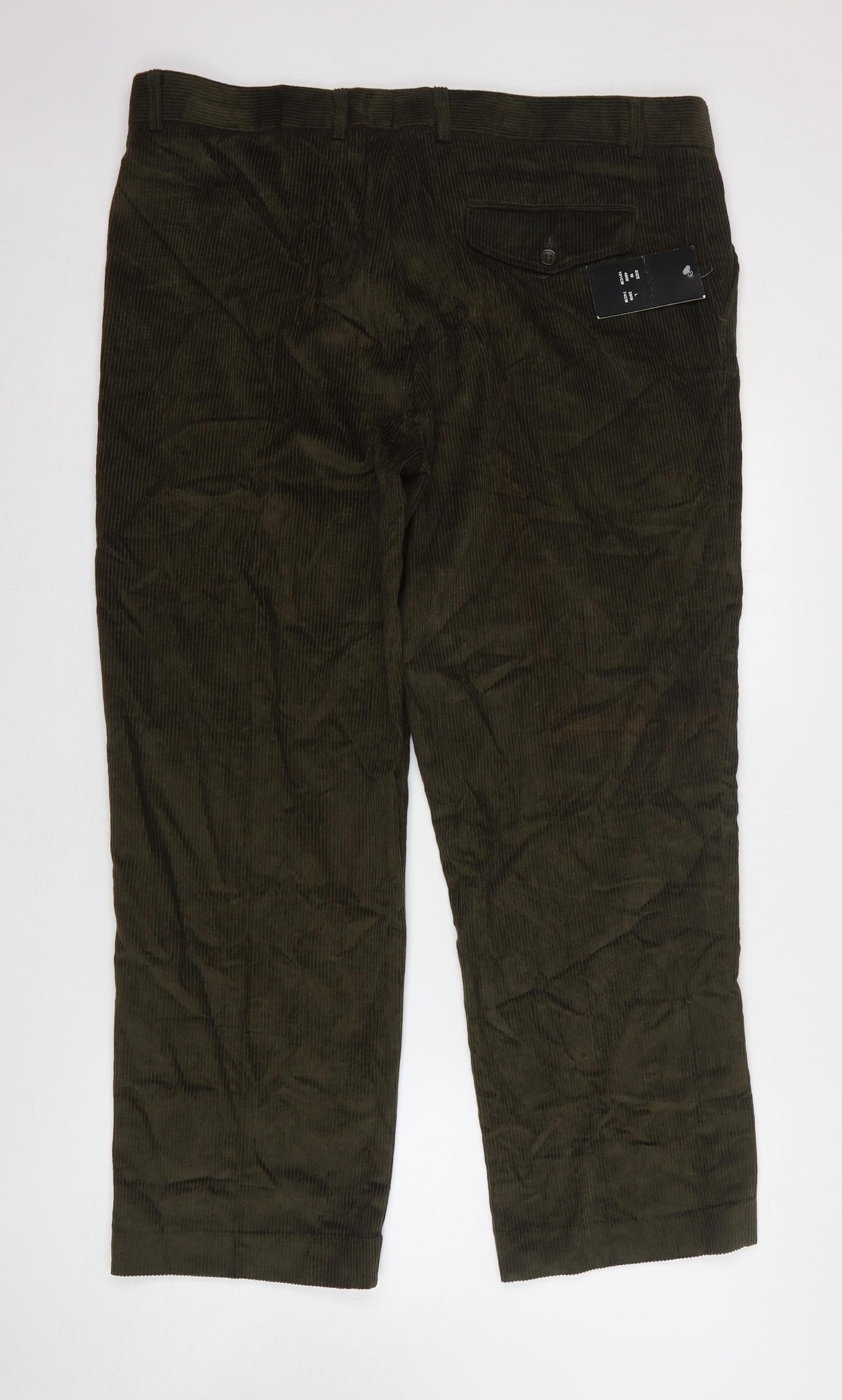 Bosworth Mens Brown Cotton Trousers Size 40 in L29 in Regular Zip
