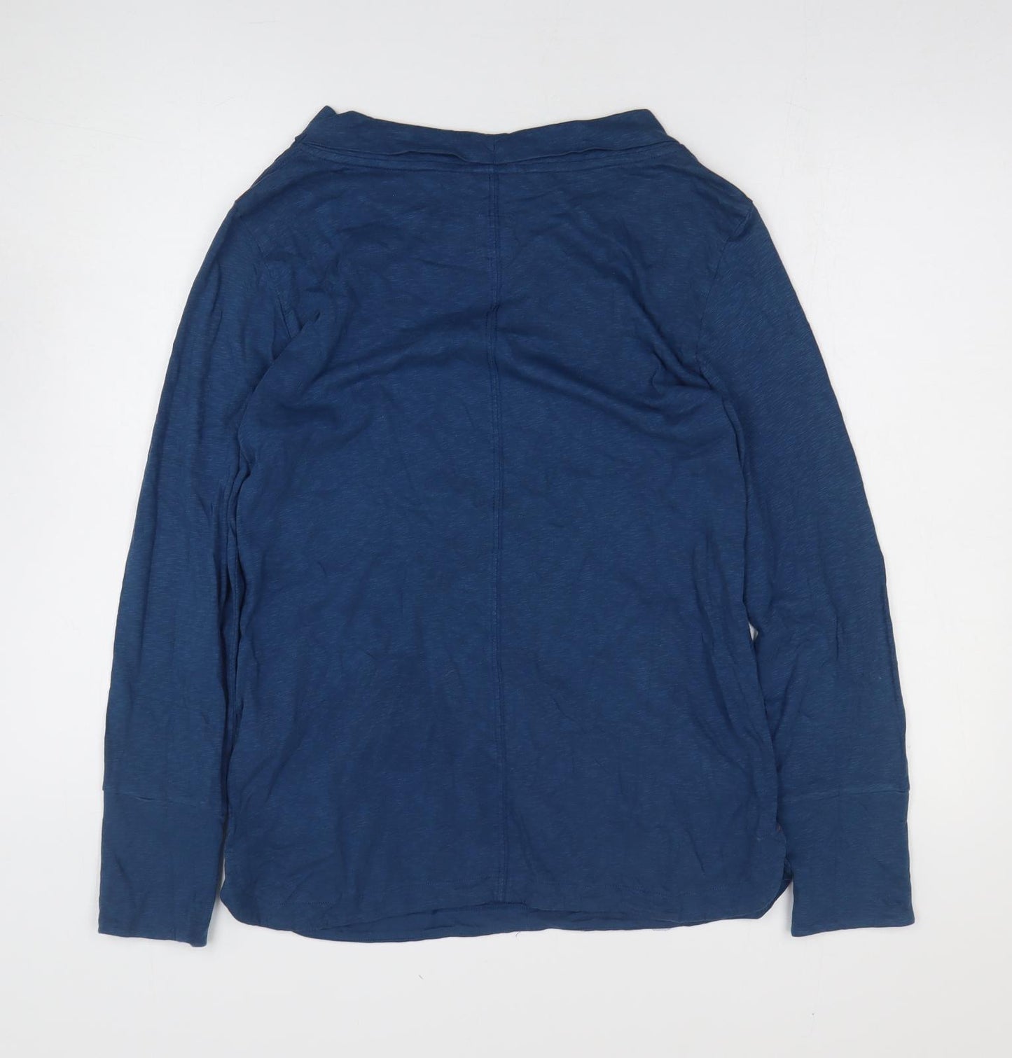 White Stuff Womens Blue 100% Cotton Basic T-Shirt Size 12 Boat Neck