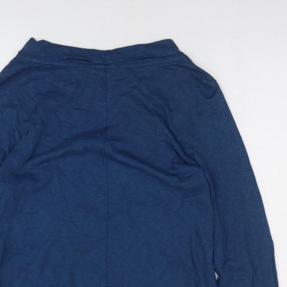 White Stuff Womens Blue 100% Cotton Basic T-Shirt Size 12 Boat Neck