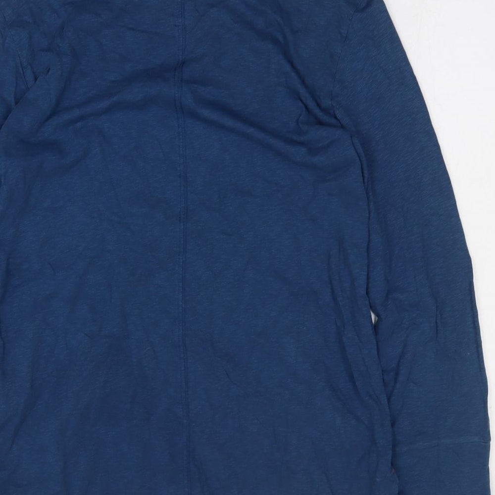 White Stuff Womens Blue 100% Cotton Basic T-Shirt Size 12 Boat Neck