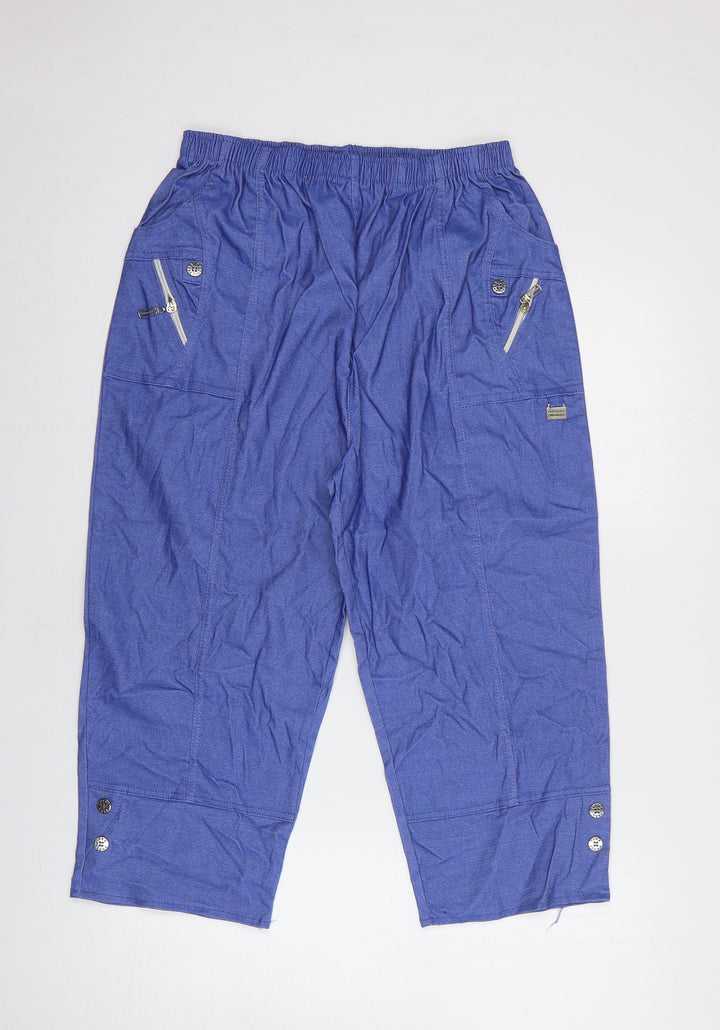 Preworn Womens Blue Cotton Straight Jeans Size 27 in Regular