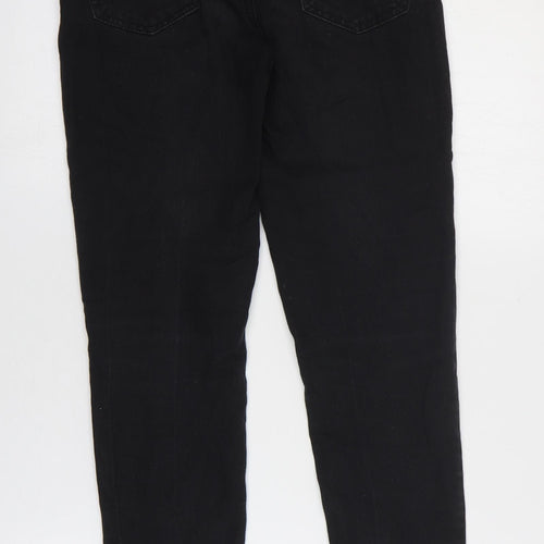 Preworn Womens Black Cotton Skinny Jeans Size 8 Slim Zip