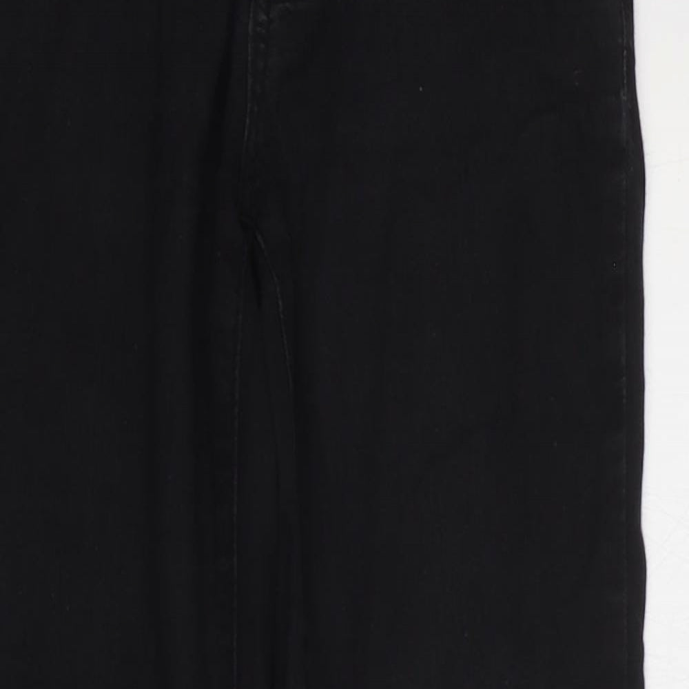 Preworn Womens Black Cotton Skinny Jeans Size 8 Slim Zip