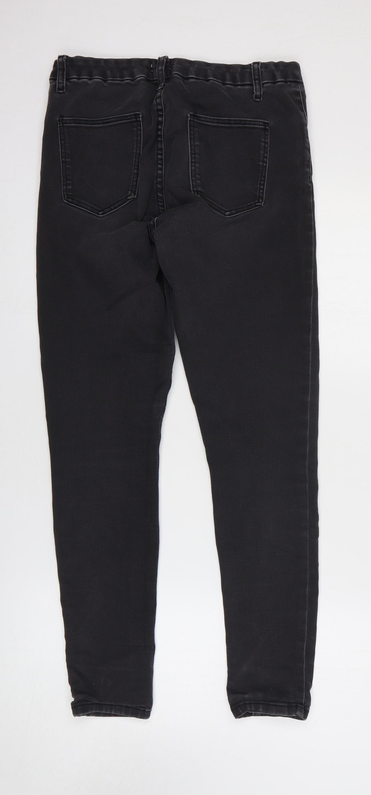 ASOS Womens Grey Cotton Skinny Jeans Size 28 in Regular Zip