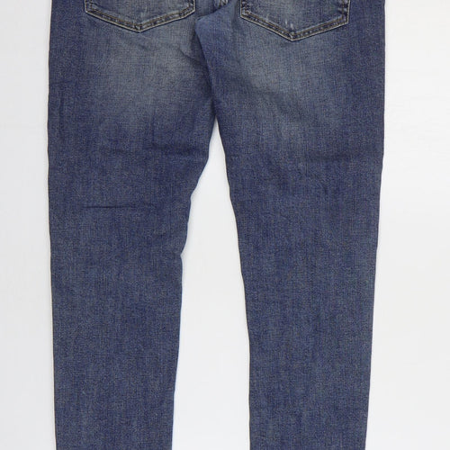 Represent Mens Blue Cotton Tapered Jeans Size 30 in Regular Zip