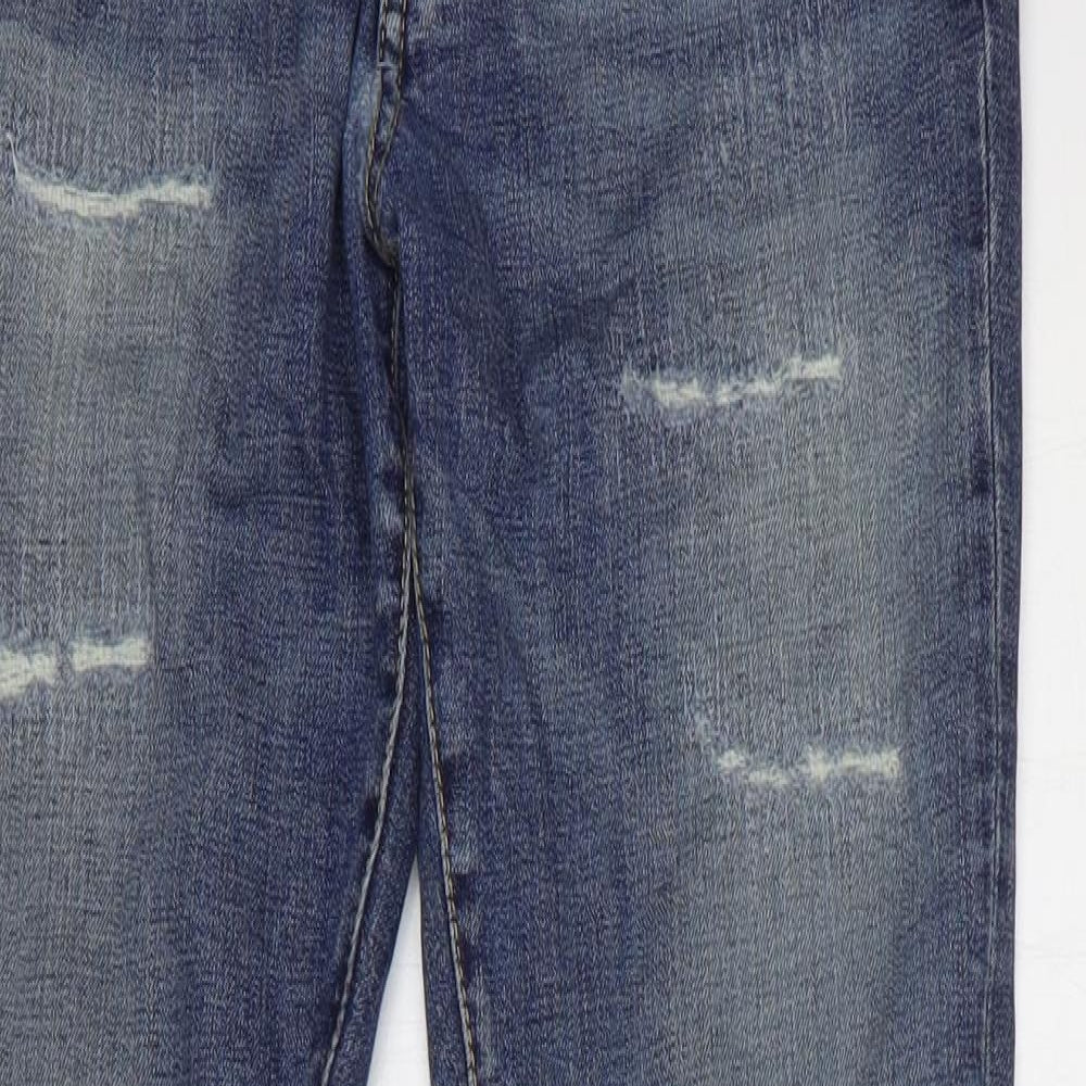 Represent Mens Blue Cotton Tapered Jeans Size 30 in Regular Zip