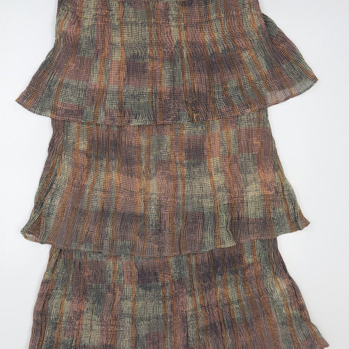 Dranella Womens Multicoloured Striped Polyester Straight & Pencil Skirt Size L